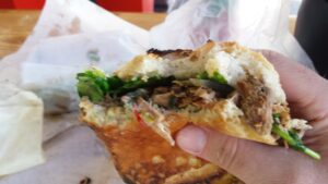 bien cuban with bites taken out of it